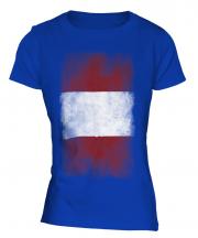 Peru Faded Flag Ladies T-Shirt