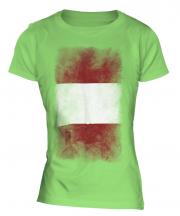 Peru Faded Flag Ladies T-Shirt