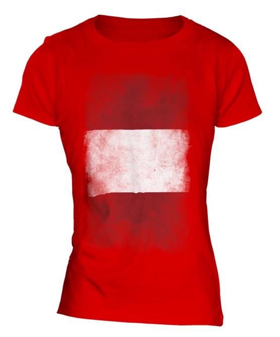 Peru Faded Flag Ladies T-Shirt