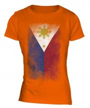 Philippines Faded Flag Ladies T-Shirt