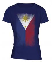 Philippines Faded Flag Ladies T-Shirt