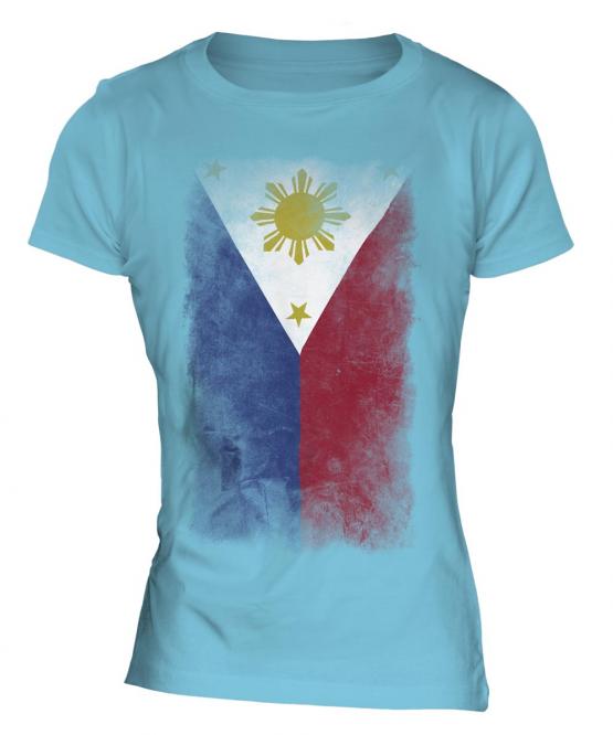 Philippines Faded Flag Ladies T-Shirt