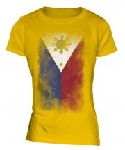 Philippines Faded Flag Ladies T-Shirt