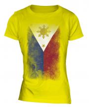 Philippines Faded Flag Ladies T-Shirt