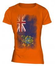 Pitcairn Islands Faded Flag Ladies T-Shirt