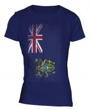 Pitcairn Islands Faded Flag Ladies T-Shirt