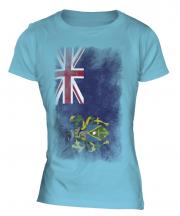 Pitcairn Islands Faded Flag Ladies T-Shirt