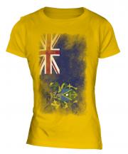 Pitcairn Islands Faded Flag Ladies T-Shirt
