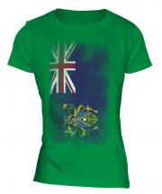Pitcairn Islands Faded Flag Ladies T-Shirt