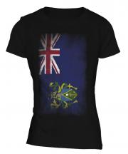 Pitcairn Islands Faded Flag Ladies T-Shirt