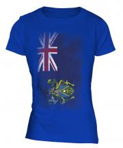 Pitcairn Islands Faded Flag Ladies T-Shirt