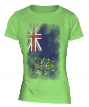 Pitcairn Islands Faded Flag Ladies T-Shirt