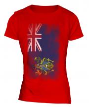 Pitcairn Islands Faded Flag Ladies T-Shirt
