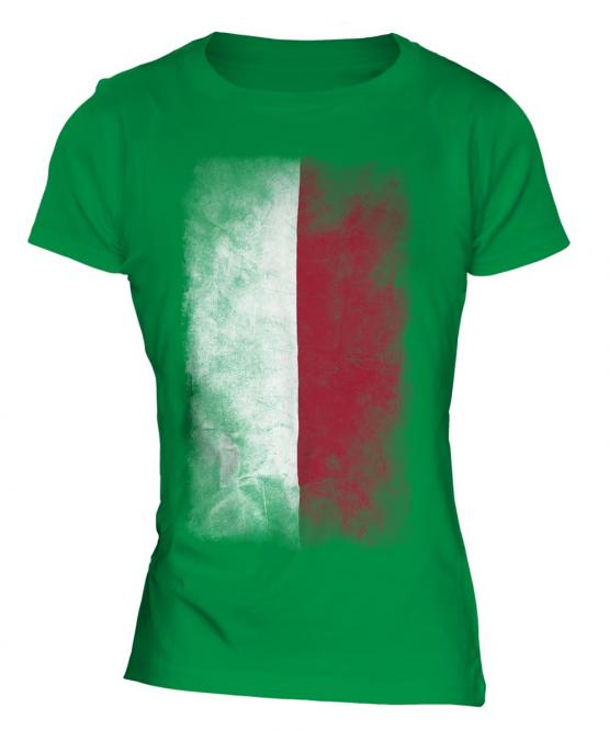 Poland Faded Flag Ladies T-Shirt