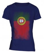 Portugal Faded Flag Ladies T-Shirt