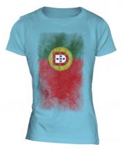 Portugal Faded Flag Ladies T-Shirt