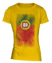 Portugal Faded Flag Ladies T-Shirt