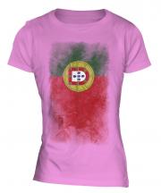 Portugal Faded Flag Ladies T-Shirt