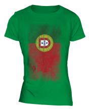 Portugal Faded Flag Ladies T-Shirt