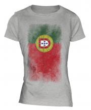 Portugal Faded Flag Ladies T-Shirt