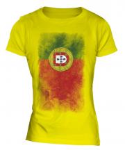 Portugal Faded Flag Ladies T-Shirt