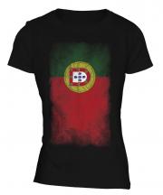 Portugal Faded Flag Ladies T-Shirt