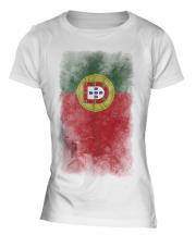 Portugal Faded Flag Ladies T-Shirt