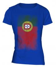 Portugal Faded Flag Ladies T-Shirt
