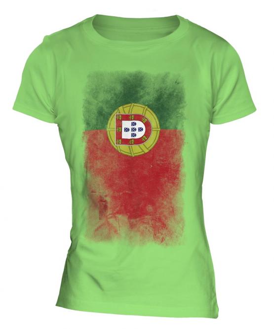 Portugal Faded Flag Ladies T-Shirt