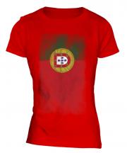 Portugal Faded Flag Ladies T-Shirt