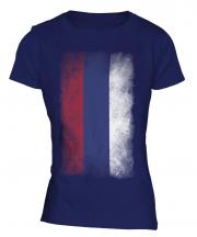 Republika Srpska Faded Flag Ladies T-Shirt