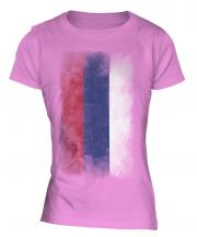 Republika Srpska Faded Flag Ladies T-Shirt