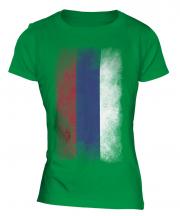 Republika Srpska Faded Flag Ladies T-Shirt