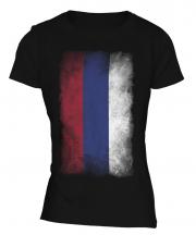 Republika Srpska Faded Flag Ladies T-Shirt
