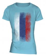Russia Faded Flag Ladies T-Shirt