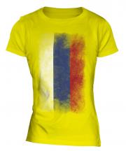 Russia Faded Flag Ladies T-Shirt