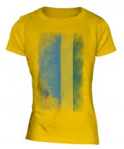 Rwanda Faded Flag Ladies T-Shirt