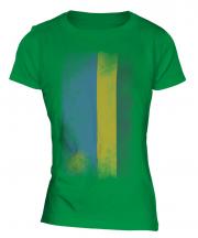 Rwanda Faded Flag Ladies T-Shirt
