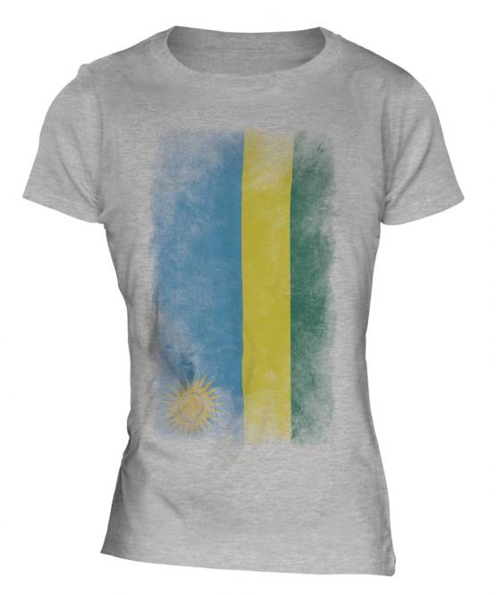 Rwanda Faded Flag Ladies T-Shirt