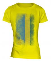 Rwanda Faded Flag Ladies T-Shirt