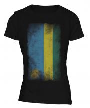 Rwanda Faded Flag Ladies T-Shirt