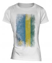 Rwanda Faded Flag Ladies T-Shirt