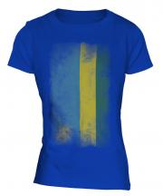 Rwanda Faded Flag Ladies T-Shirt