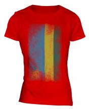 Rwanda Faded Flag Ladies T-Shirt