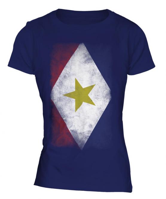 Saba Faded Flag Ladies T-Shirt