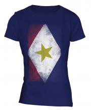 Saba Faded Flag Ladies T-Shirt