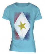 Saba Faded Flag Ladies T-Shirt