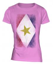 Saba Faded Flag Ladies T-Shirt