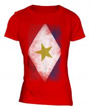 Saba Faded Flag Ladies T-Shirt