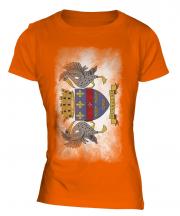 Saint Barthelemy Faded Flag Ladies T-Shirt